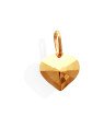 Pingente Coracao 3D Facetado 10mm - 00 - 11mm x 16mm - 0.58gr