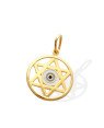 Pingente Estrela de Davi c/ Olho Grego  - 00 - 17mm x 25mm - 1.06gr