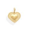 Pingente Coracao Diamantado Borda Meio Liso - 00 - 25mm x 29mm - 2.60gr