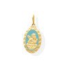 Pingente Oval c/ Anjo Estampada  - 00 - 14mm x 29mm - 2.12gr