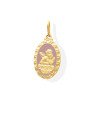 Pingente Oval c/ Anjo Estampada  - 00 - 14mm x 29mm - 2.10gr