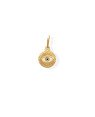 Pingente Navete Olho Grego Borda Bolinhas (Branco/Azul/Preto) - 00 - 11mm x 18mm - 0.79gr