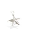 Pingente AG Estrela Diamantada Facetada - G1 - 18mm x 26mm - 1.08gr