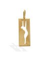Pingente Placa c/ Cristo Vazada  - 00 - 10mm x 33mm - 1.39gr