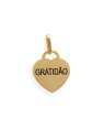 Pingente Coracao "Gratidao"  - 00 - 17mm x 26mm - 2.12gr