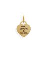 Pingente Coracao "Ore,Espere e Confie"  - 00 - 17mm x 26mm - 2.13gr