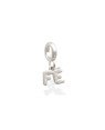 Pingente AG Berloque "Fe" Reticulada  - G5 - 7mm x 15mm - 0.74gr