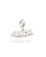 Pingente AG Berloque "Amor" Reticulada  - G5 - 17mm x 15mm - 0.97gr