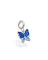 Pingente AG Berloque Borboleta (Azul Bandeira Azul Pastel) - G5 - 10mm x 18mm - 1.08gr