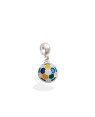 Pingente AG Berloque Bola "Cores da Bandeira" - G5 - 11mm x 23mm - 1.50gr