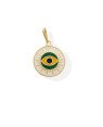 Pingente Olho Grego "Cores da Bandeira" - 00 - 20mm x 31mm - 2.21gr