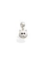 Pingente AG Berloque Cabeca Gato Duplo 9x10   - G5 - 9mm x 19mm - 1.30gr