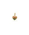 Pingente Coracao 10mm c/ Flores (Resina) - 00 - 11mm x 17mm - 0.58gr