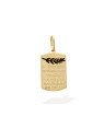 Pingente Placa c/ Ramo Oliveira e Versiculo MT21:22 - 00 - 14mm x 29mm - 1.60gr