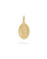 Pingente Oval Alfa Omega/Verso Versiculo Ap 1:8 - 00 - 15mm x 30mm - 1.48gr