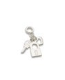 Pingente AG Berloque Cacho Chave/ Cadeado/ Coracao Vaz - G5 - 8mm x 30mm - 2.00gr