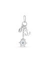 Pingente AG Cacho Ancora/ Buzio Macico/ Timao p/ Pedra  - G6 - 10mm x 30mm - 0.96gr