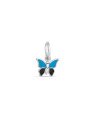 Pingente AG Borboletinha Estampada p/ Resina (Azul e Preto) - G6 - 9mm x 13mm - 0.41gr
