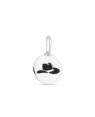 Pingente AG Medalha 11mm Chapeu Macico - G3 - 12mm x 20mm - 1.10gr