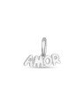 Pingente AG Amor Liso 5mm Bordas c/ Bolinhas - G3 - 10mm x 7mm - 0.60gr