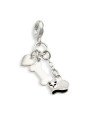 Pingente AG Berloque Cacho c/ Ossinho/ Coracao/ Gato 7mm - G6 - 6mm x 30mm - 1.58gr