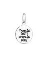 Pingente AG Medalha 15mm Nunca Foi Sorte Sempre Foi Deus - G3 - 15mm x 23mm - 1.61gr