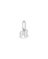 Pingente AG Fe Lisa 5mm Borda c/ Bolinhas  - G5 - 8mm x 13mm - 0.34gr