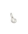 Pingente AG Redondo 7.5mm Botao Diamantado - G5 - 8mm x 16mm - 0.42gr
