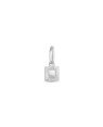 Pingente AG Quadrado 5mm Botao Diamantado  - G5 - 5mm x 13mm - 0.32gr
