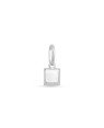 Pingente AG Quadrado 5mm Liso  - G5 - 5mm x 13mm - 0.32gr