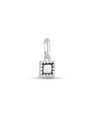 Pingente AG Quadrado 5mm Liso c/ Bolinhas - G6 - 5mm x 13mm - 0.34gr