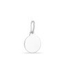 Pingente AG Medalha Redonda Lisa 15mm - G1 - 15mm x 24mm - 1.50gr