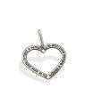 Pingente AG Coracao Vazado "Eu Te Amo Para Sempre" - G3 - 25mm x 30mm - 1.54gr