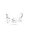 Pingente AG Canga c/ 2 Patas Vazada 1 Cachorro 3 Argolas - G5 - 29mm x 16mm - 0.83gr