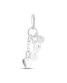 Pingente AG Cacho c/ Infinito 10mm/Coracao Macico/Zirconia - G6 - 7mm x 28mm - 0.83gr