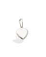 Pingente AG Coracao 9mm Borda Diamantada  - G3 - 10mm x 10mm - 0.55gr