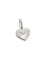 Pingente AG Coracao Diamantado c/ Coracao Deslocado Bola - G3 - 10mm x 18mm - 0.73gr