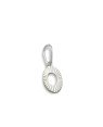 Pingente AG Oval Vazado 10mm Diamantado - G5 - 7mm x 19mm - 0.39gr