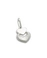 Pingente AG Coracao 11mm Dobradura c/ 1 Coracao Onda  - G3 - 11mm x 20mm - 0.73gr