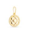 Pingente Redondo 12mm Estampado Almofada c/ Borda Torcida  - 00 - 12mm x 19mm - 0.81gr