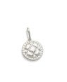 Pingente AG Redondo 12mm Estampado Almofada c/ Borda Torcida  - G1 - 12mm x 19mm - 0.92gr
