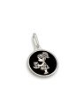 Pingente AG Redondo 15mm Menina c/ Gato c/ Resina  - G3 - 15mm x 23mm - 1.35gr