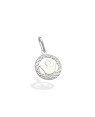 Pingente AG Medalha 13mm c/ Coroa Vazada  - G3 - 13mm x 22mm - 0.69gr