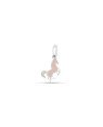 Pingente AG Cavalo 12mm c/ Resina (Rosa Pastel) - G5 - 12mm x 16mm - 0.40gr