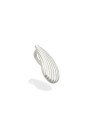 Pingente AG Passante Gota 14mm Abaulada Onda  - G5 - 7mm x 15mm - 0.54gr