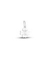 Pingente AG Trevo 9mm Macico c/ Riscos Diamantados - G3 - 9mm x 16mm - 0.73gr