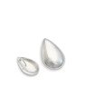 Pingente AG Passante Gota Abaulada 15mm  - G5 - 11mm x 16mm - 0.90gr