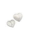 Pingente AG Passante Coracao Ondas 10mm - G5 - 11mm x 10mm - 0.70gr