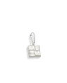 Pingente AG Quadrado 5.5mm Trancado - G6 - 5mm x 13mm - 0.28gr