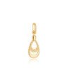 Pingente Gotinha c/ 2 Gotas Vazadas - 00 - 8mm x 23mm - 0.40gr